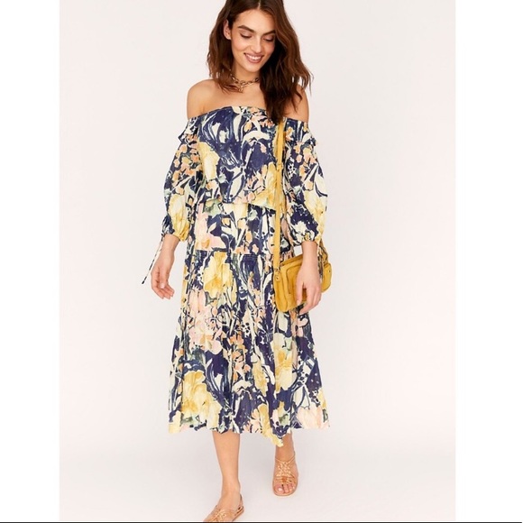 Free People Dresses & Skirts - NEW Free People Shasta Skirt Set Floral midi Skirt